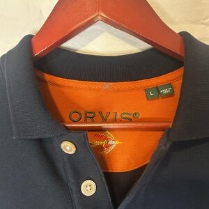 Orvis Men's Dark Blue Polo Shirt